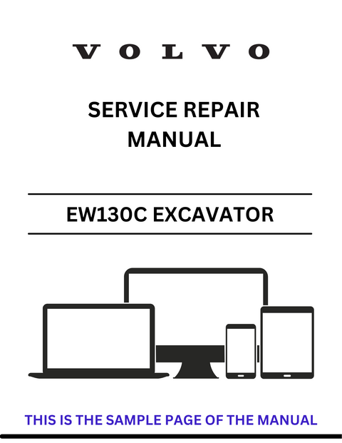 VOLVO EW130C AKERMAN EXCAVATOR (EXC) SERVICE REPAIR