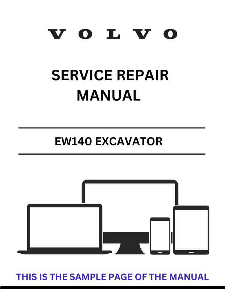VOLVO EW140 EXCAVATOR SERVICE REPAIR MANUAL - PDF FILE