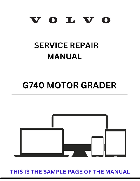 VOLVO G740 MOTOR GRADER (GRD) SERVICE REPAIR