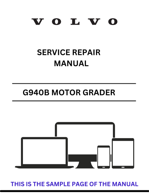 VOLVO G940B MOTOR GRADER (GRD) SERVICE REPAIR