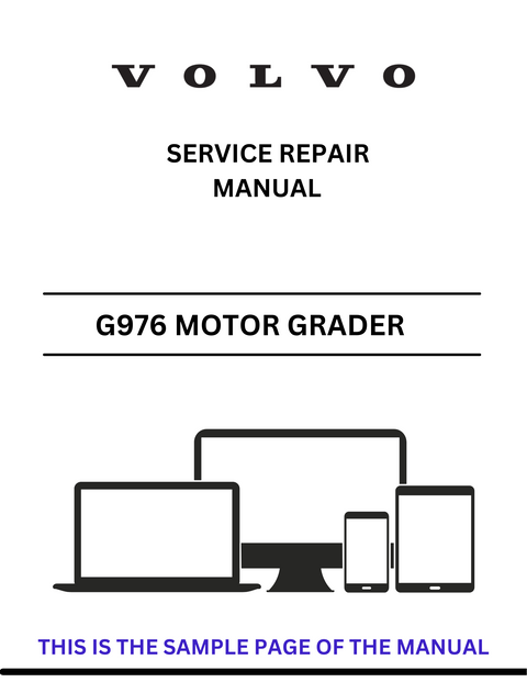VOLVO G976 MOTOR GRADER (GRD) SERVICE REPAIR
