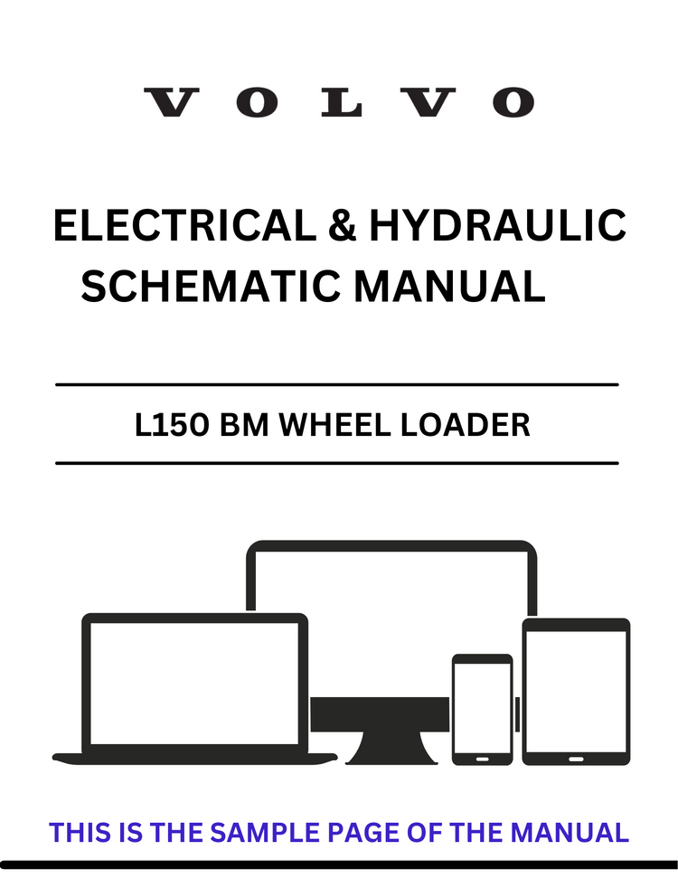 VOLVO L150 BM WHEEL LOADER ELECTRICAL AND HYDRAULIC SCHEMATIC MANUAL