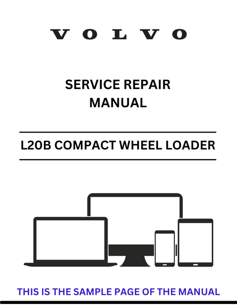 VOLVO L20B COMPACT WHEEL LOADER (CWL) SERVICE REPAIR