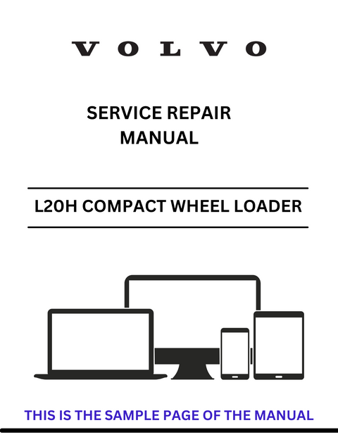 VOLVO L20H COMPACT WHEEL LOADER (CWL) SERVICE REPAIR