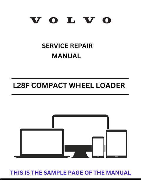 VOLVO L25B COMPACT WHEEL LOADER (CWL) SERVICE REPAIR