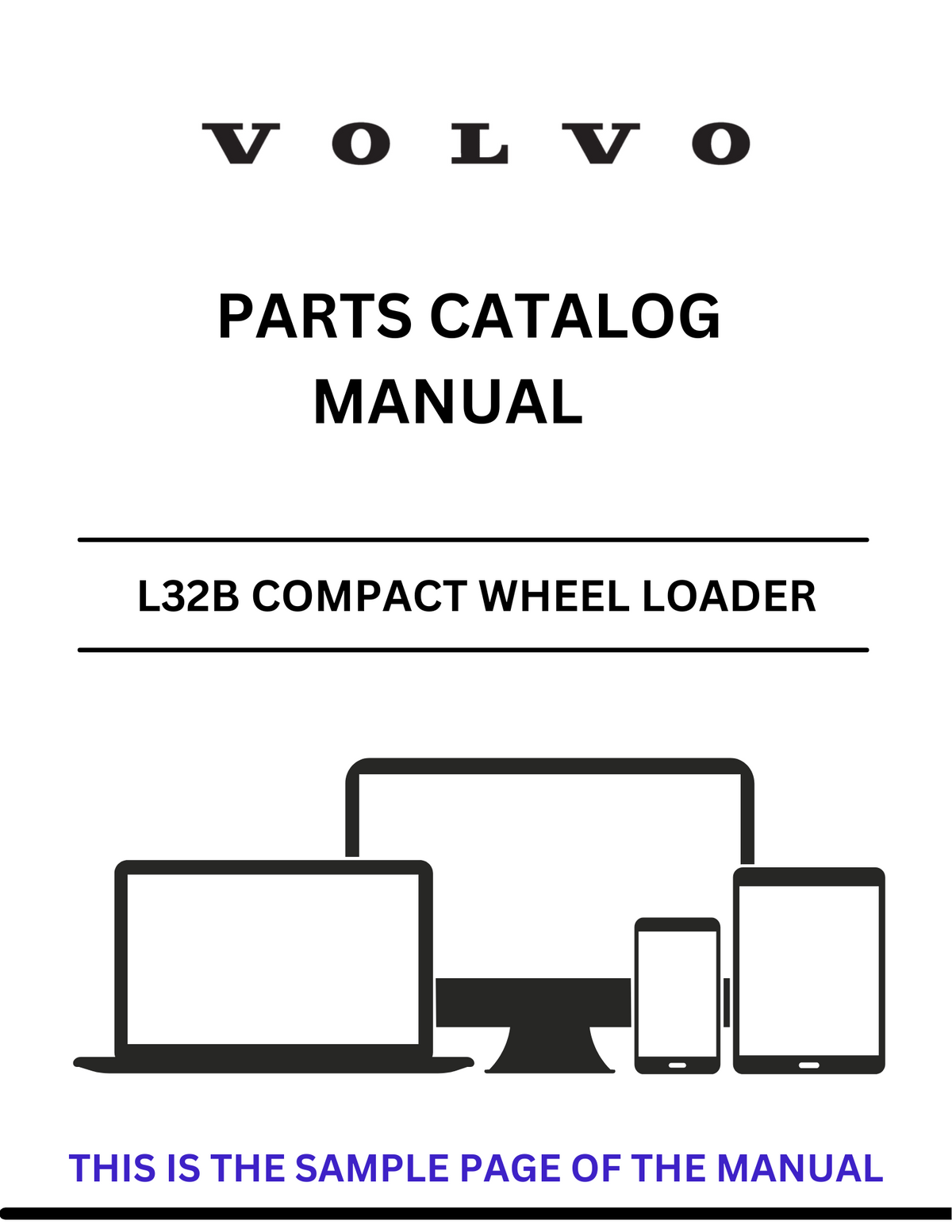 VOLVO L32B COMPACT WHEEL LOADER PARTS CATALOG MANUAL SN 1842201-1842999 - PDF FILE