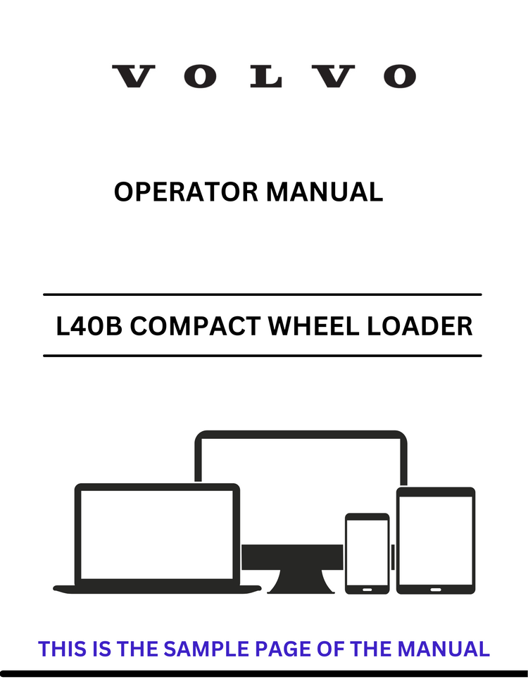 VOLVO L40B COMPACT WHEEL LOADER (CWL) OPERATOR (PDF FILE)