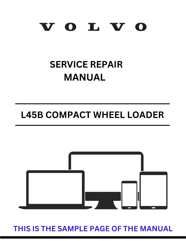 VOLVO L45B COMPACT WHEEL LOADER (CWL) SERVICE REPAIR