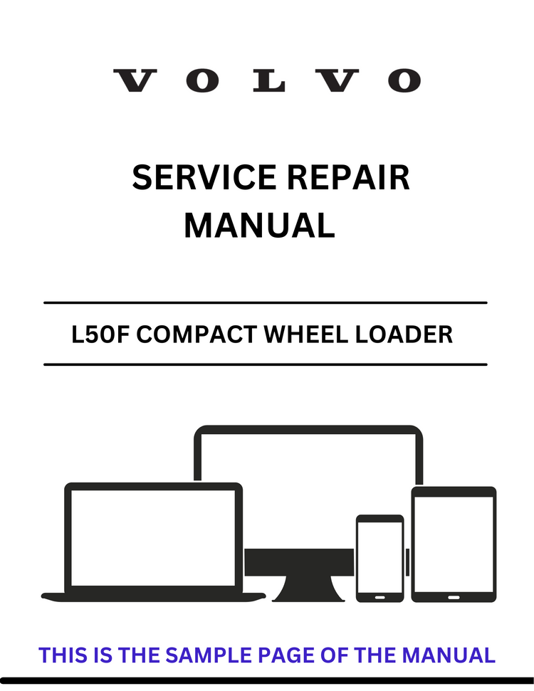 VOLVO L50F COMPACT WHEEL LOADER SERVICE REPAIR MANUAL - PDF FILE