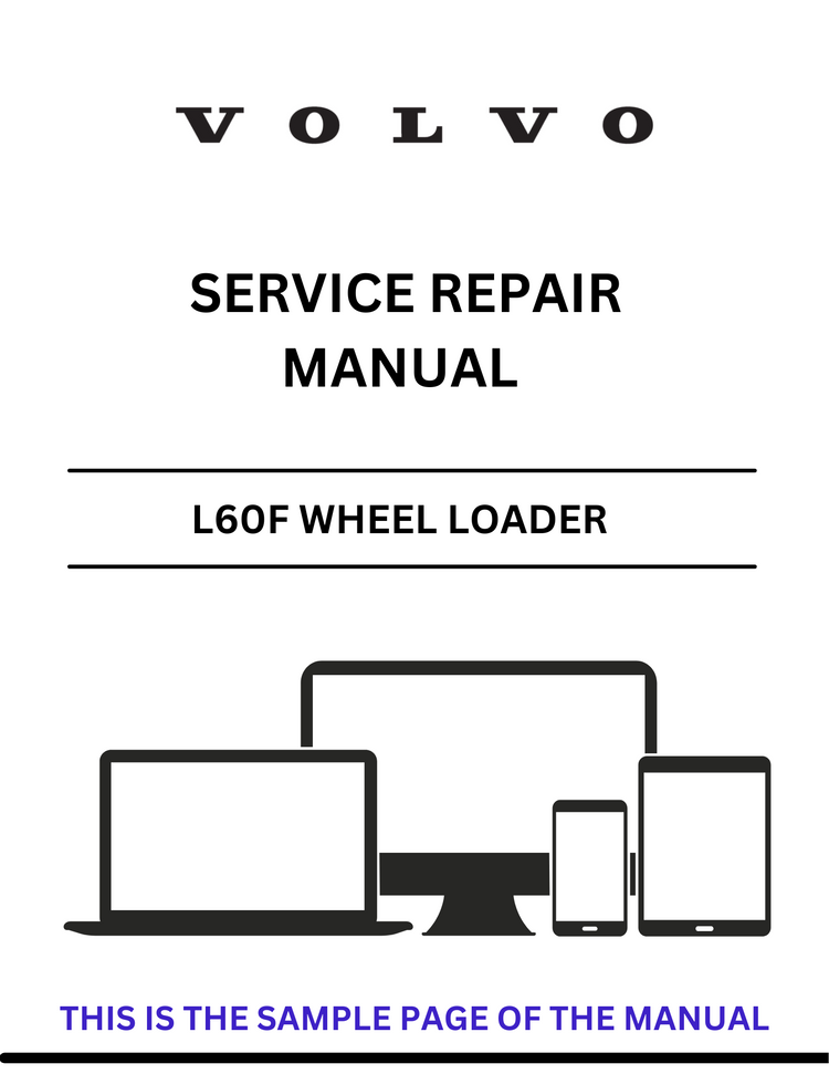 VOLVO L60F WHEEL LOADER SERVICE REPAIR MANUAL - PDF FILE