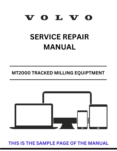 VOLVO MT2000 TRACKED MILLING EQUIPTMENT (MET) SERVICE REPAIR