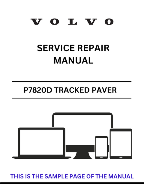 VOLVO P7820D PID.12793958 TRACKED PAVER (PAT) SERVICE REPAIR