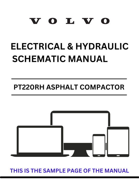 VOLVO PT220RH ASPHALT COMPACTOR ELECTRICAL AND HYDRAULIC SCHEMATIC