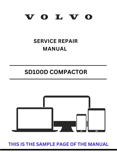 VOLVO SD100D C SD 100 COMPACTOR (COS) SERVICE REPAIR