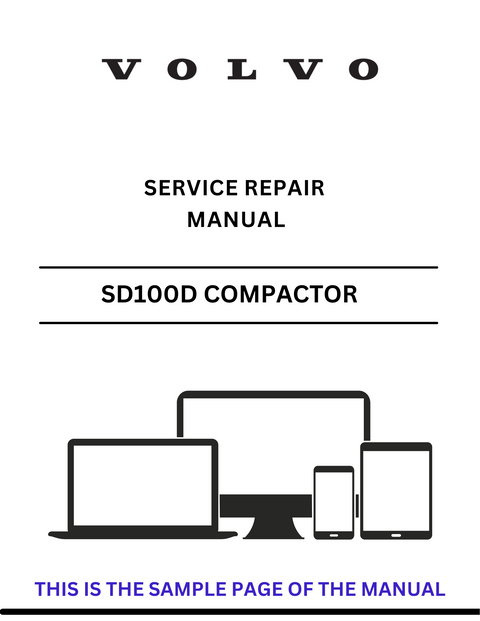 VOLVO SD100D SD 100 COMPACTOR (COS) SERVICE REPAIR