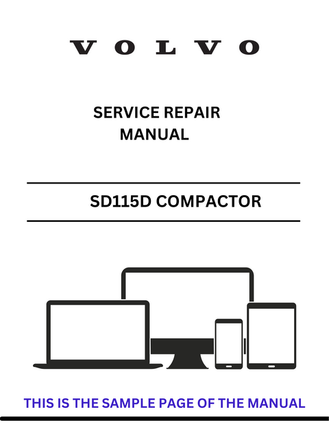 VOLVO SD115D SD 100 COMPACTOR (COS) SERVICE REPAIR