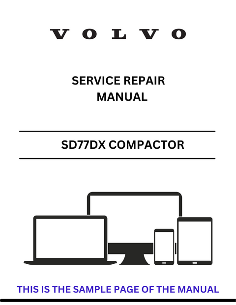 VOLVO SD77DX 100 COMPACTOR (COS) SERVICE REPAIR