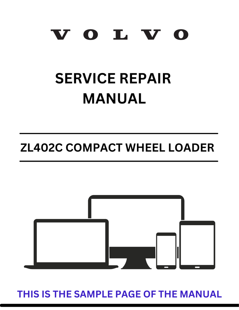 VOLVO ZL402C COMPACT WHEEL LOADER (CWL) SERVICE REPAIR