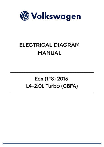 Volkswagen Eos (1F8) 2015 Electrical Diagram Manual L4-2.0L Turbo (CBFA)