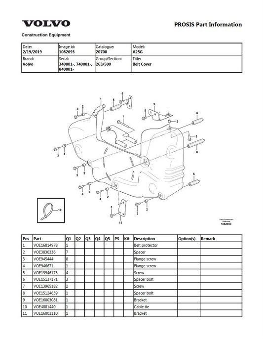 Volvo Dump Truck A25G Parts