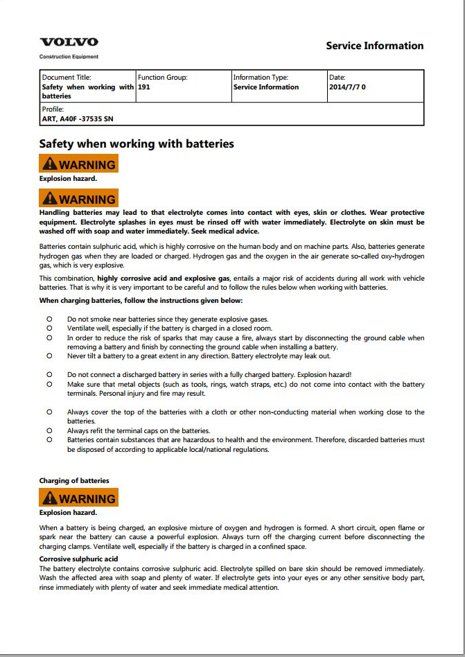 Volvo Dump Truck A40F Service Repair Manual PDF