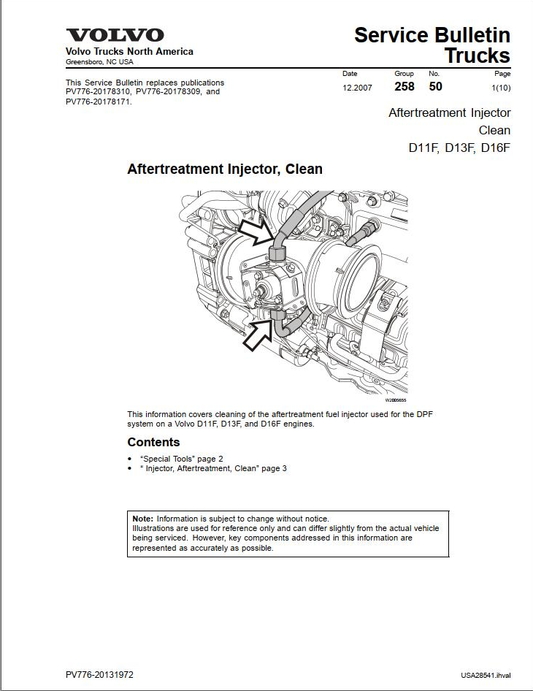 Volvo Engine D13 Service Manual