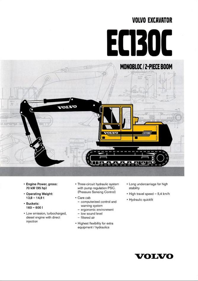Volvo Excavator EC130C Service Repair Manual PDF