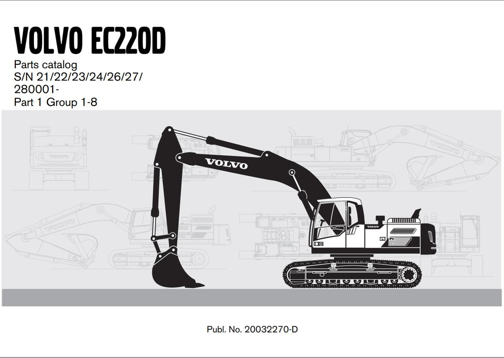 Volvo Excavator EC220D Parts Catalog Manual 20032270-D PDF