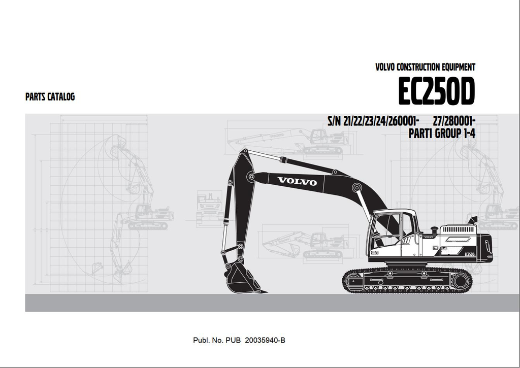 Volvo Excavator EC250D Parts