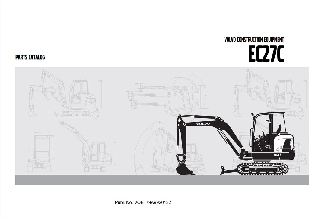 Volvo Excavator EC27C Parts Catalog Manual VOE79A9920132 PDF