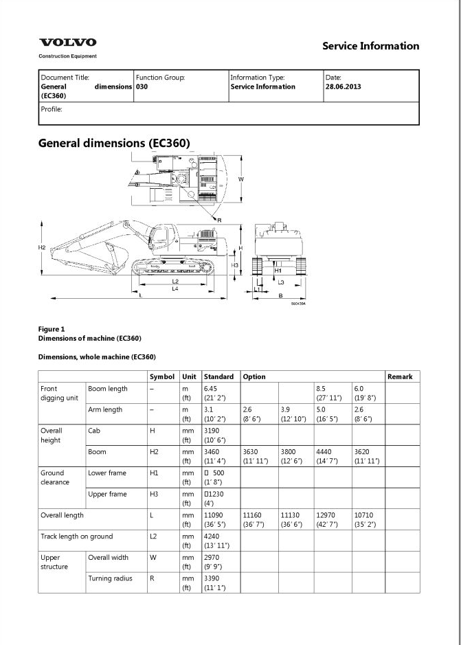 Volvo Excavator EC360L C Service Repair Manual PDF