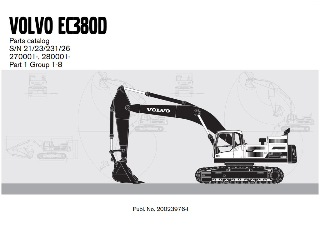 Volvo Excavator EC380D Parts Catalog Manual 20023976-I PDF