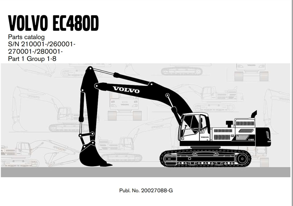 Volvo Excavator EC480D Parts Catalog Manual 20027088-G PDF