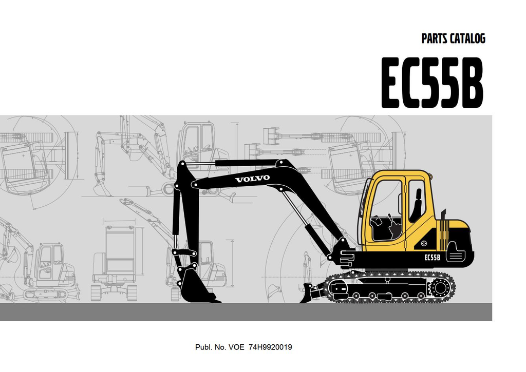Volvo Excavator EC55B Parts Catalog Manual VOE74H9920019 PDF