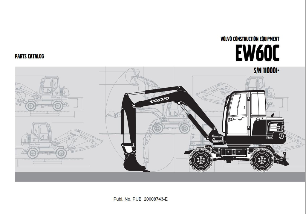 Volvo Excavator EW60C Parts Catalog Manual PUB20008743-E PDF