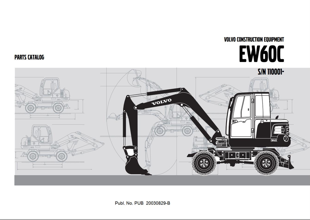 Volvo Excavator EW60C Parts Catalog