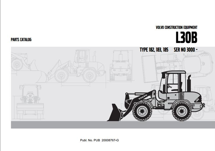 Volvo L30B Wheel Loader Service & Parts Manual PDF