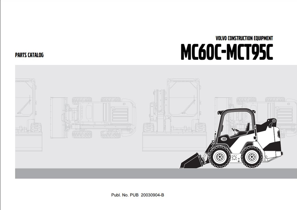 Volvo Loader MC60C-MCT95C Parts Catalog Manual 2012 PUB20030904-B PDF