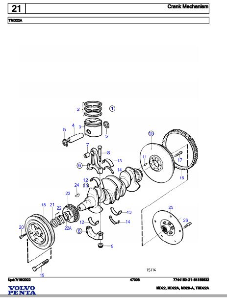 Volvo Penta Marine Drives Transmissions MD22 to TMD22A Parts Catalog