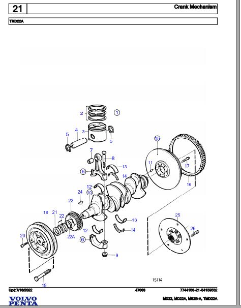 Volvo Penta Marine Drives Transmissions MS10A-A to MS10L-B Parts Catalog