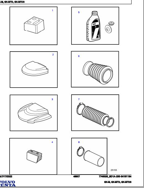 Volvo Penta Marine Drives Transmissions SX-M SX-MTD SX-MTD3 Parts Catalog