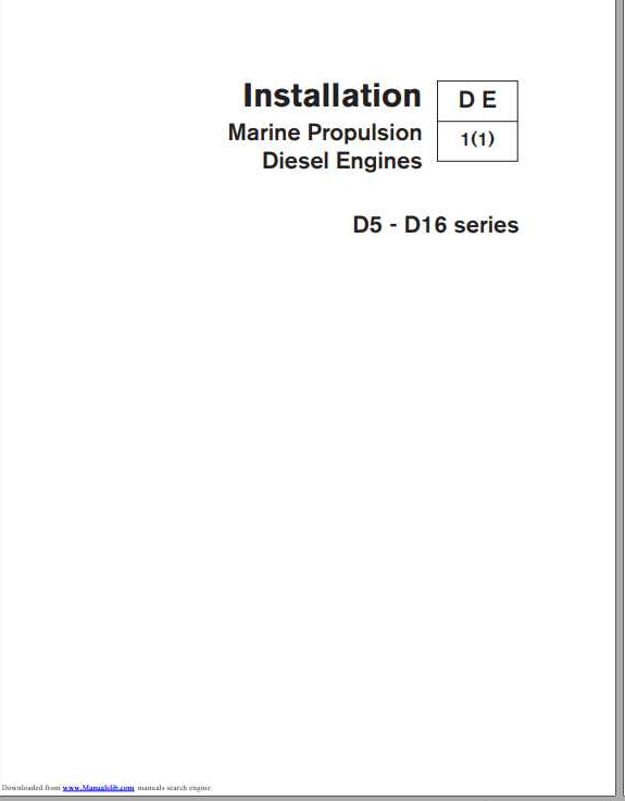 Volvo Penta Marine Engine D5-D16 Series Installation