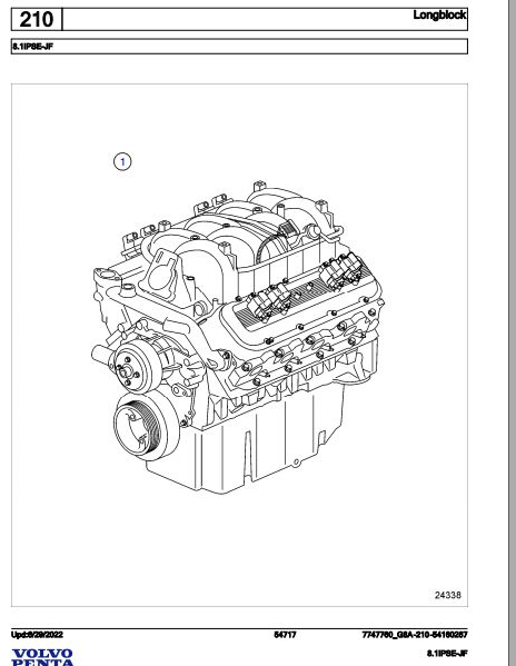 Volvo Penta Marine Gasoline Engines 8.1IPSE-JF Parts Catalog