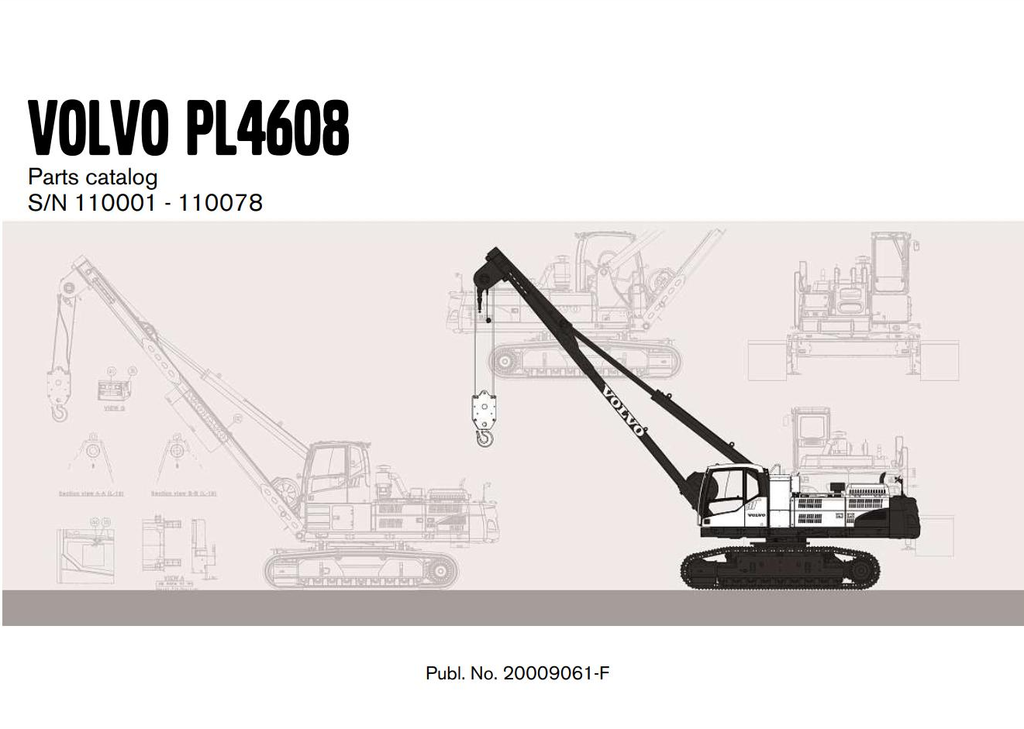 Volvo Pipelayer PL4608 Parts Catalog Manual 20009061-F PDF