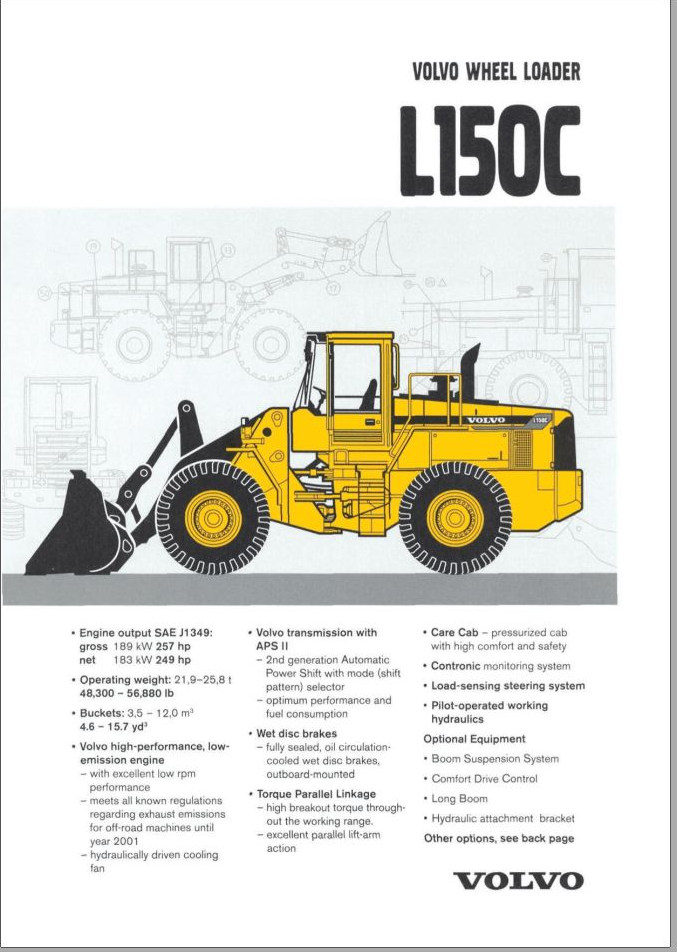 Volvo Wheel Loader BM L150C Service Repair Manual PDF