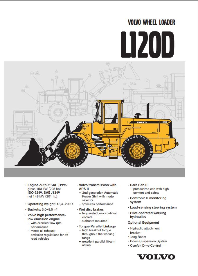 Volvo Wheel Loader L120D Service and Repair Manual PDF