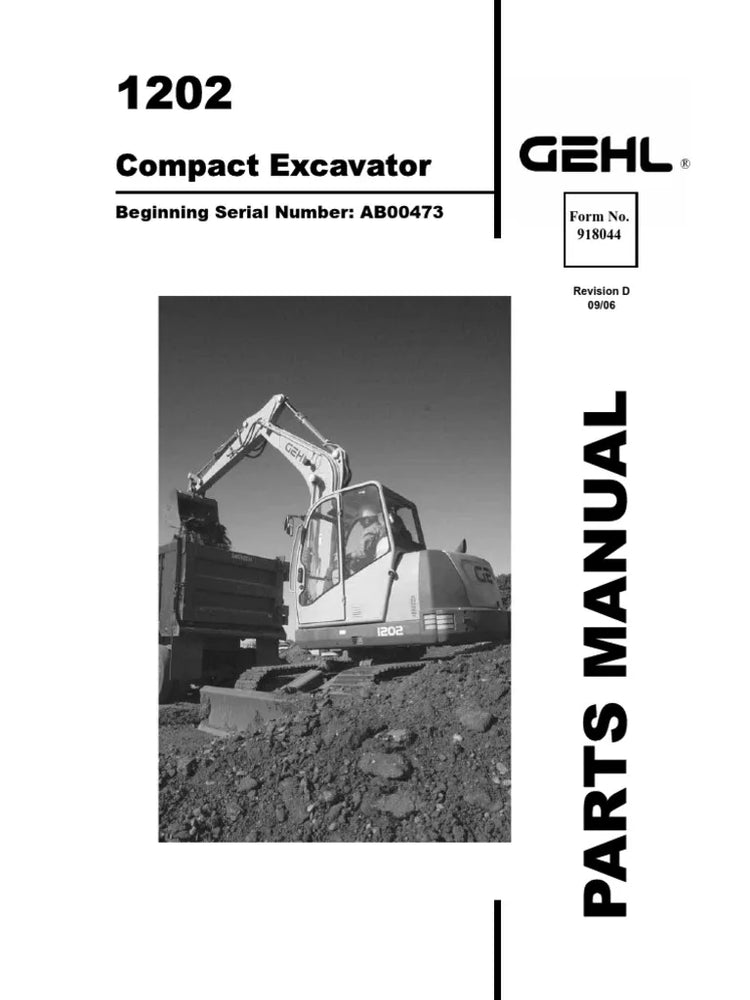 Z17 Gehl Compact Excavator Parts Manual PDF Download – Complete Repair & Parts Guide
