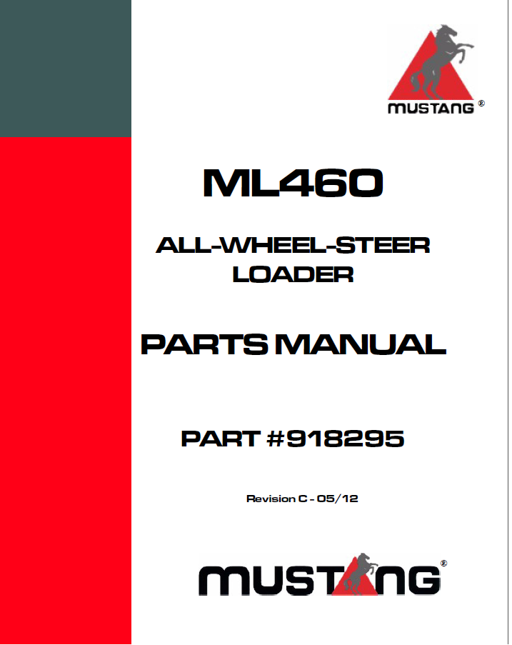 Mustang ML460 Parts Catalog Manual 918295C Download PDF
