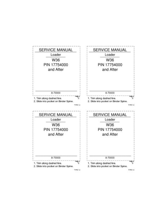 CASE W36 Wheel Loader Service Manual - 8-71580