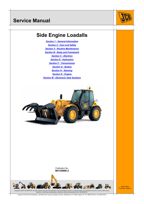 JCB Loadall 5A & 5T Service Manual – Models 531-70 to 550-T80 | 9813/0900-3